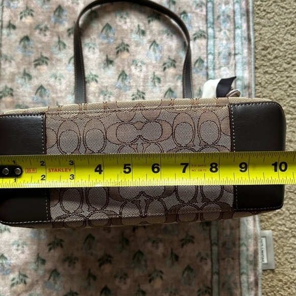 Coach Brown and Black Signature Tote - Picture 9 of 13